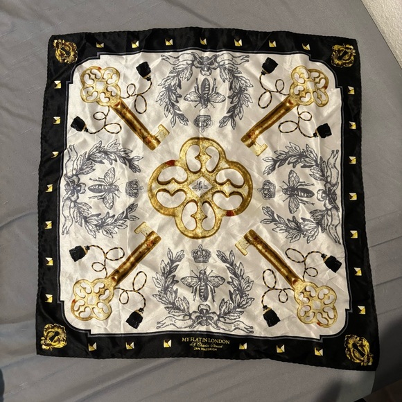 Brighton My Flat in London Silk Scarf. - Picture 3 of 3